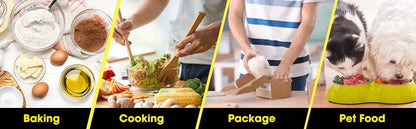 1pc Black Food Scale 10 Kilograms Digital Kitchen Scale Grams and Ounces 1g Precise Scale Easy to Clean Stainless Steel