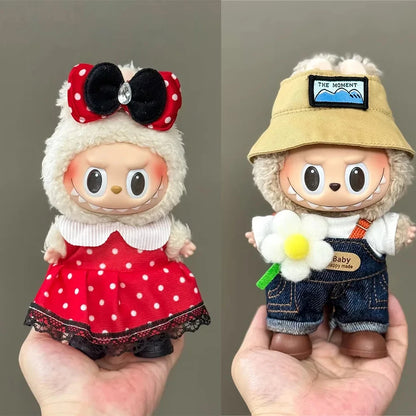 Mini Doll Clothing 15-17cm Labubu Clothing Accessories Cosplay V1 V2 V3 Fashion Clothing Sports And Leisure Set Clothing Gifts