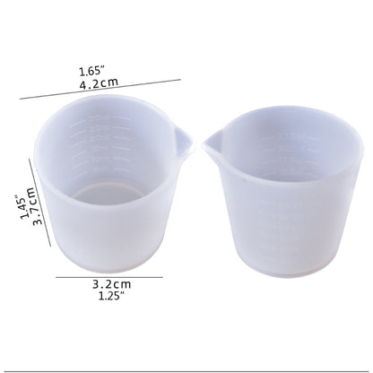 Resin Cup with Precise Scale Non-Stick DIY Silicone Cup Silicone Measuring Cup