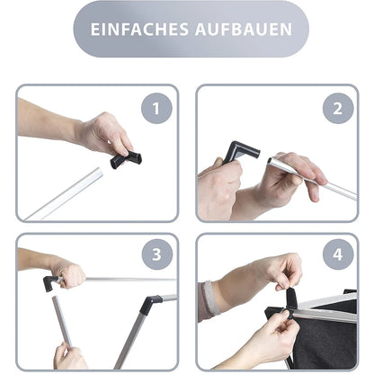 Large Laundry Basket Three Foldable Grid Organizer Basket Dirty Clothes Toys Organizers Home Laundry Basket Storage Sorter Bin